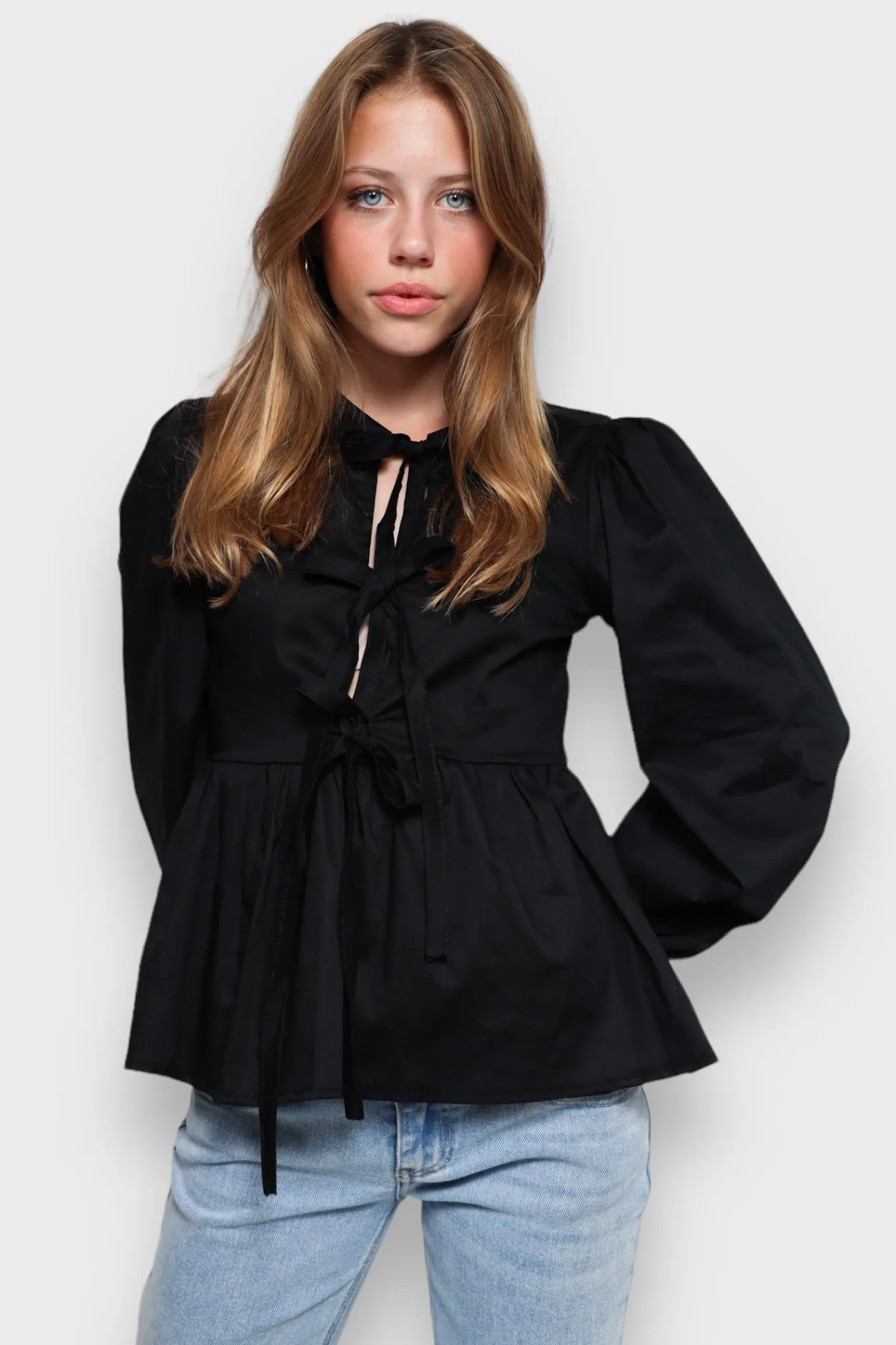 Meet Me There Tops|Angel Blouse Black