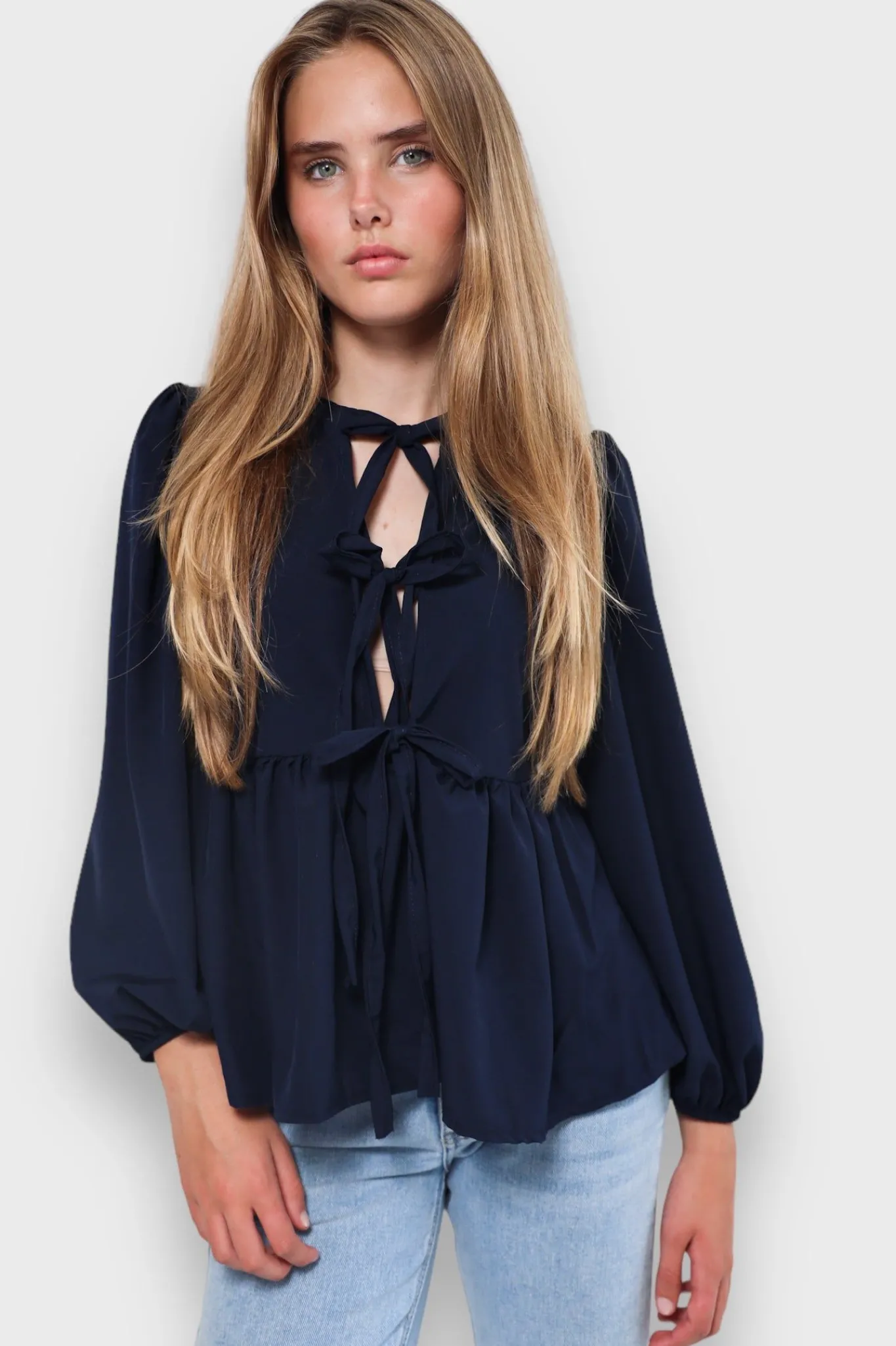 Meet Me There Tops|Angel Blouse Navy