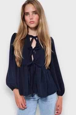 Meet Me There Blouses|Angel Blouse Navy