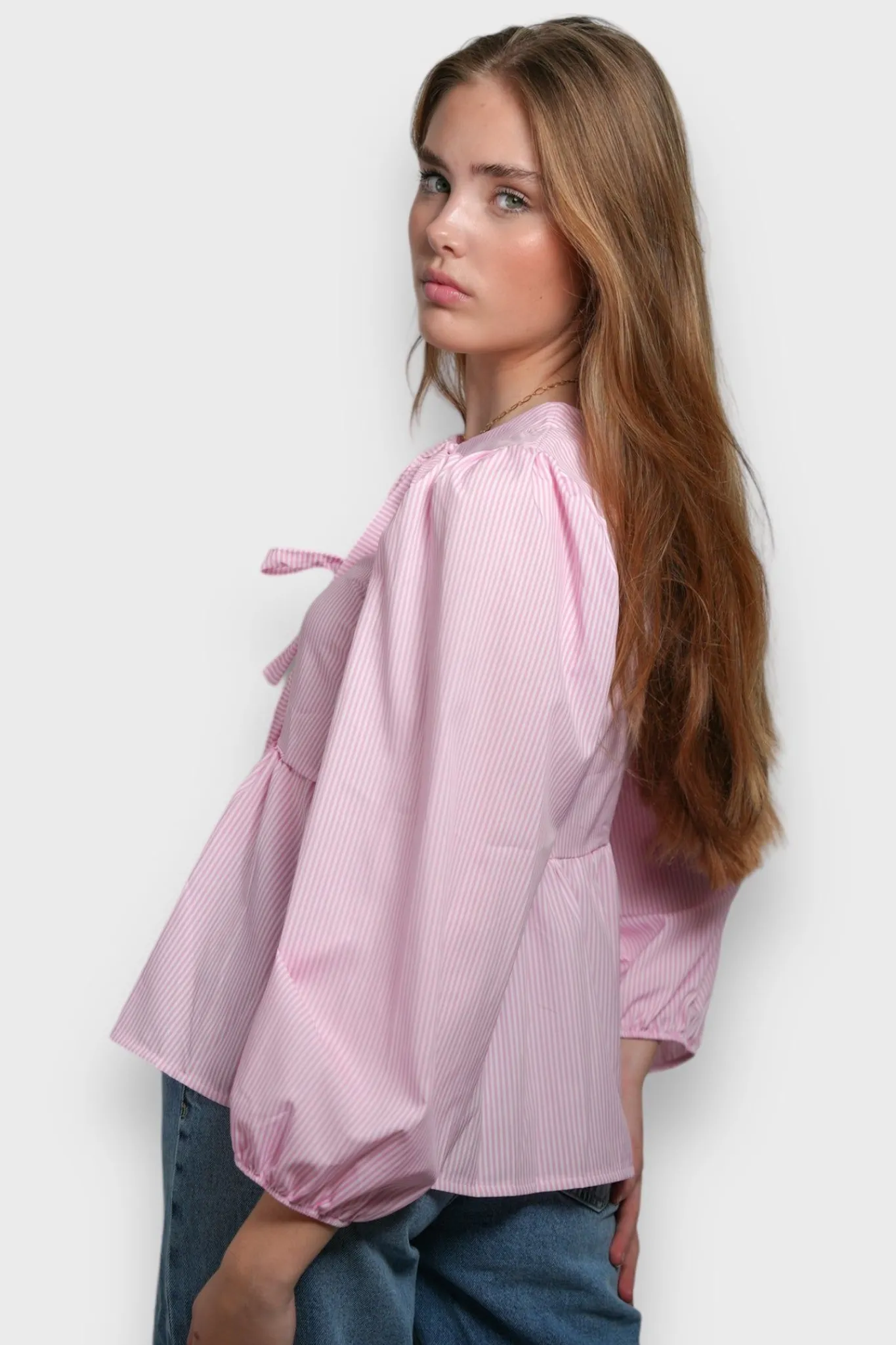 Meet Me There Blouses|Angel Blouse Striped Pink