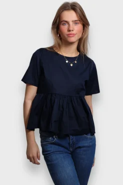 Meet Me There Tops|Belle Blouse Navy