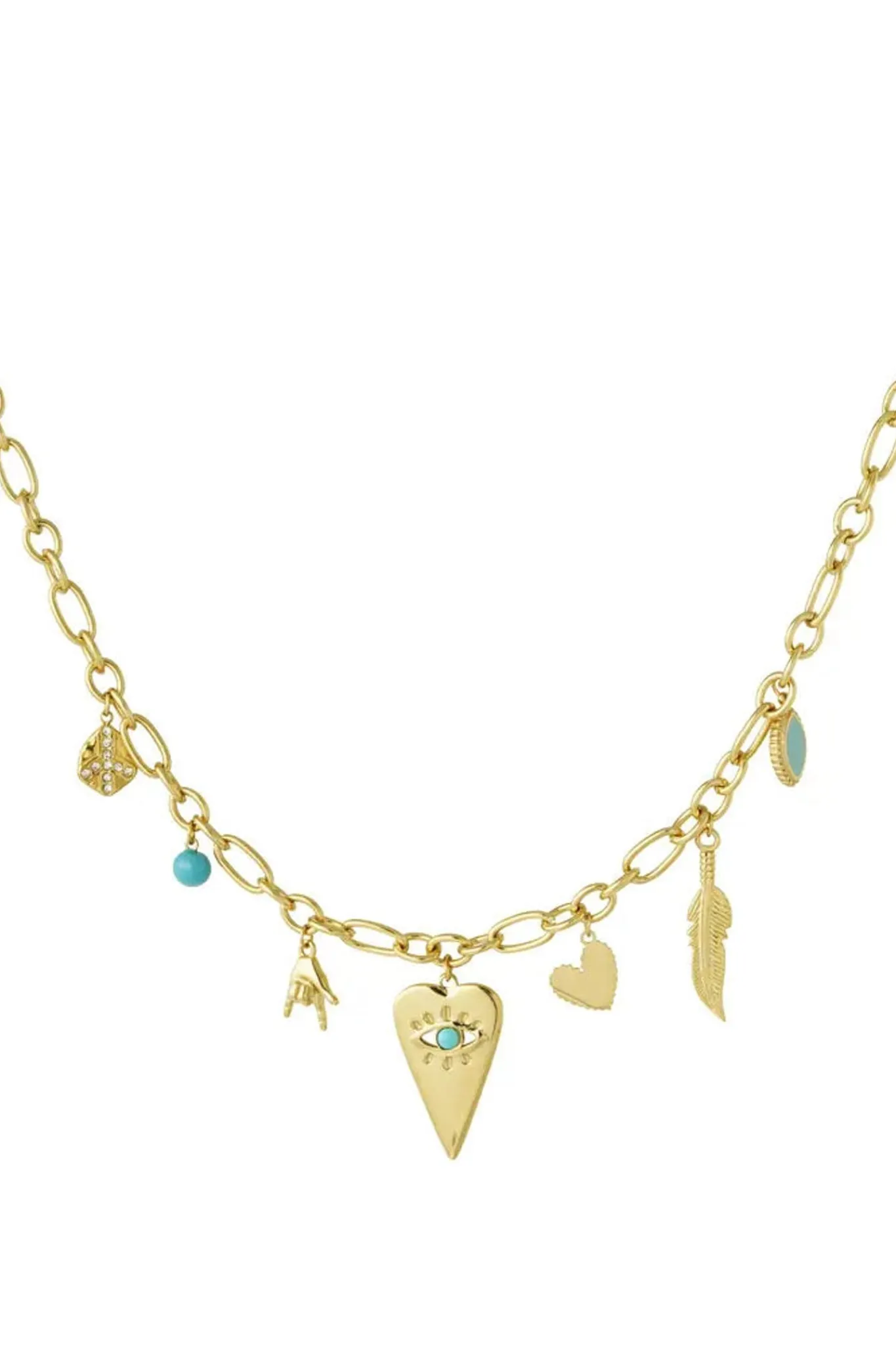 Meet Me There Jewelery|Charm Necklace Turqoise