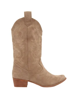 Meet Me There Shoes|Cowboy Boots Brown Suede