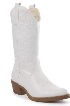 Meet Me There Shoes|Cowboy Boots White