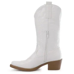 Meet Me There Shoes|Cowboy Boots White