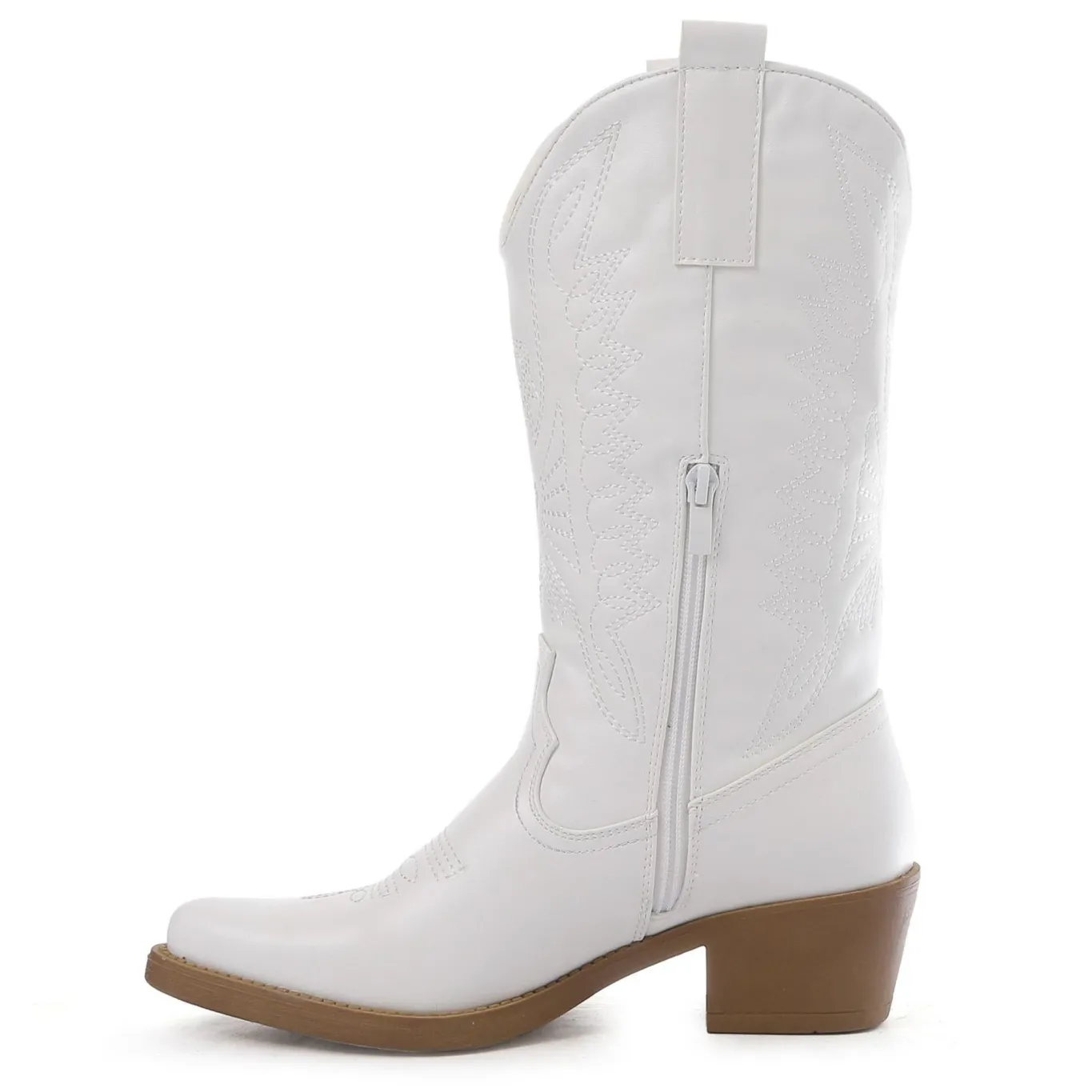 Meet Me There Shoes|Cowboy Boots White