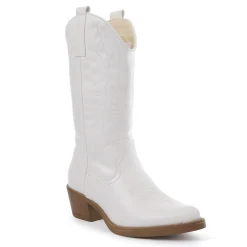 Meet Me There Shoes|Cowboy Boots White