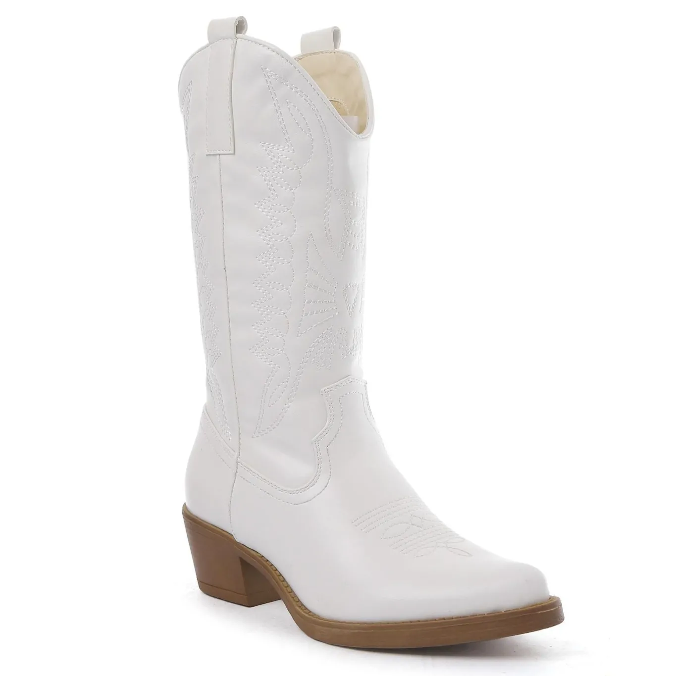 Meet Me There Shoes|Cowboy Boots White