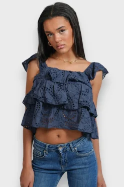 Meet Me There Tops|Daisy Top Navy