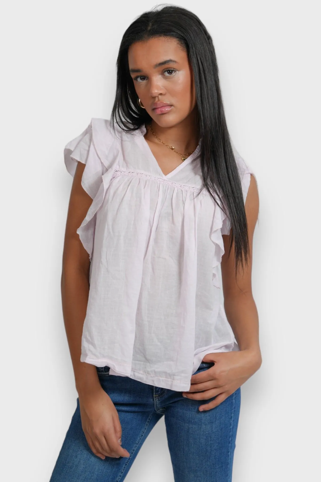 Meet Me There Blouses|Flora Blouse Baby Pink