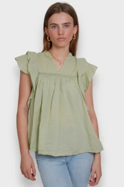 Meet Me There Tops|Flora Blouse Sage Green