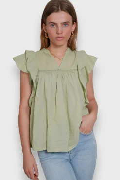Meet Me There Tops|Flora Blouse Sage Green