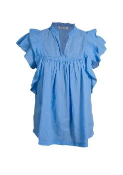 Meet Me There Tops|Flora Blouse Sky Blue