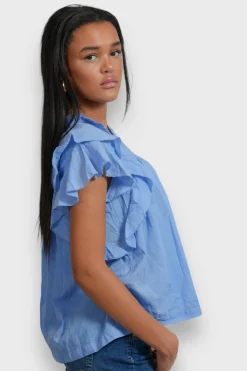 Meet Me There Blouses|Flora Blouse Sky Blue