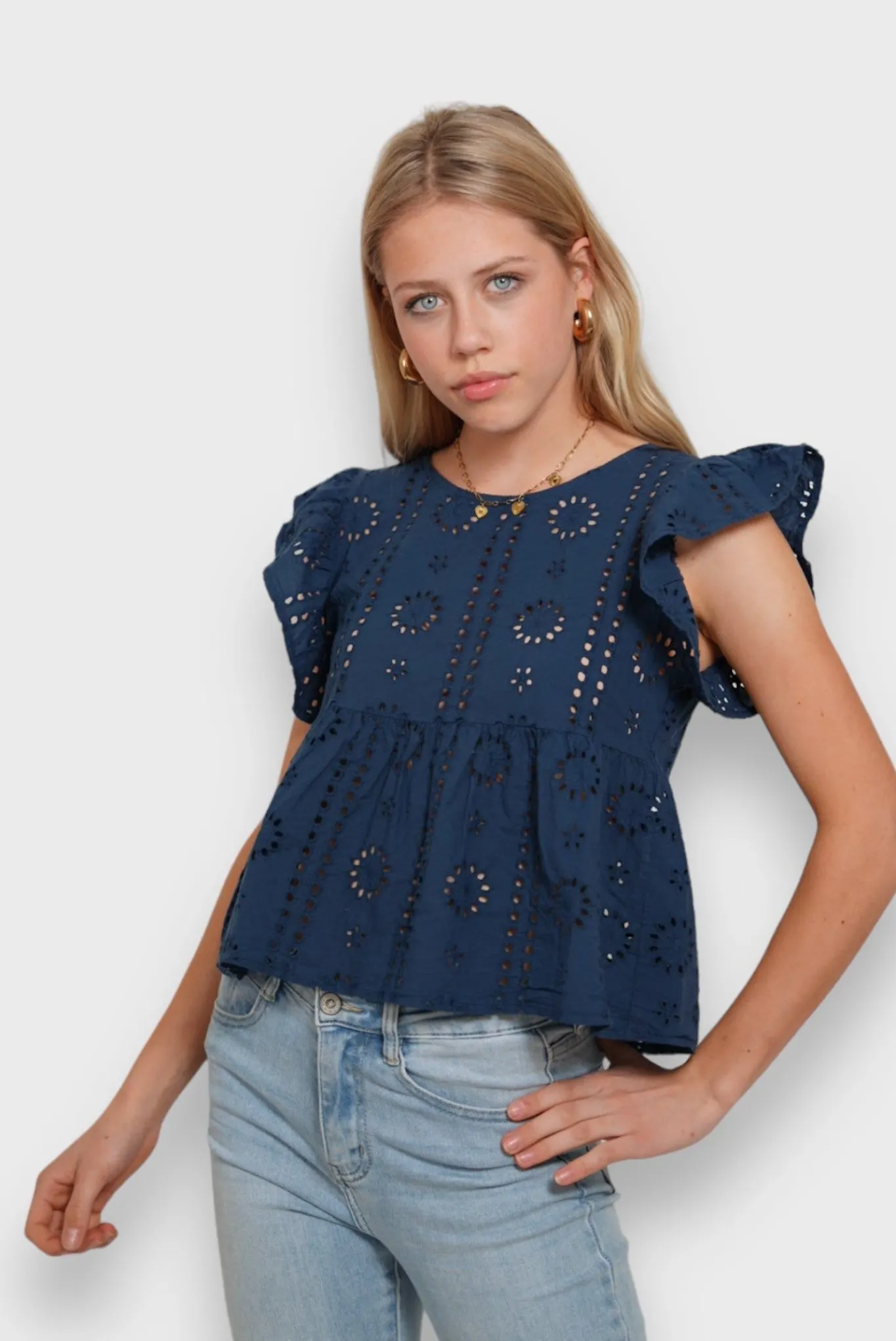 Meet Me There Tops|Floral Top Navy