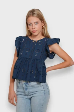 Meet Me There Tops|Floral Top Navy