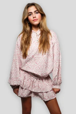 Meet Me There Tops|Florence Blouse Pink