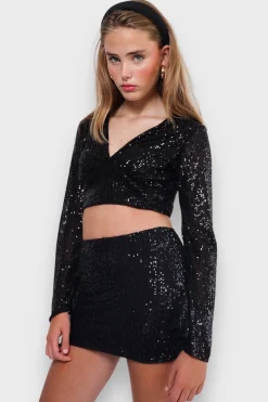 Meet Me There Tops|Glimmer Blouse Black