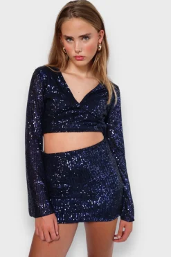 Meet Me There Blouses|Glimmer Blouse Navy