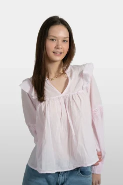 Meet Me There Tops|Glory Blouse Baby Pink