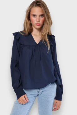 Meet Me There Blouses|Glory Blouse Navy