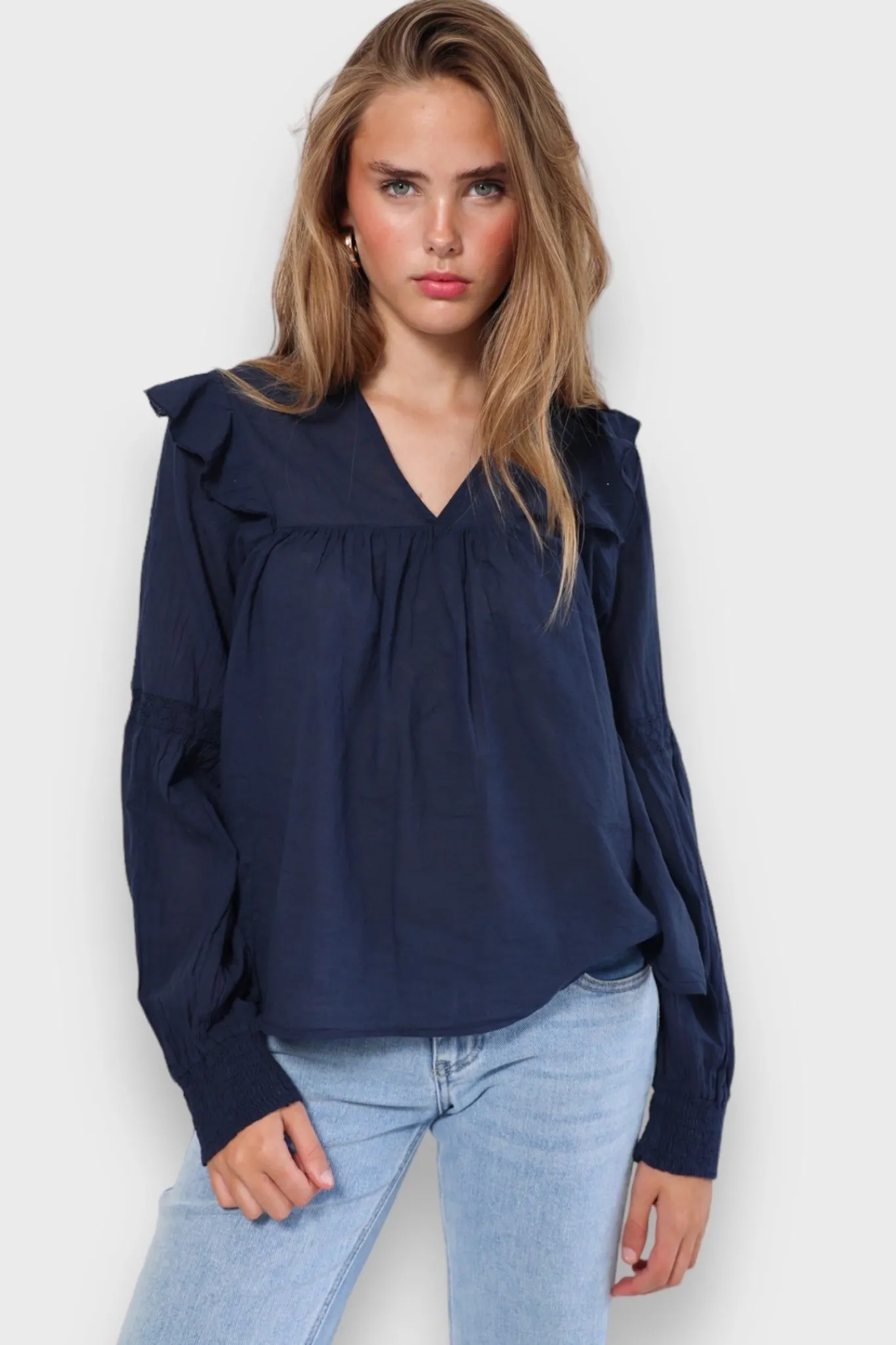 Meet Me There Blouses|Glory Blouse Navy