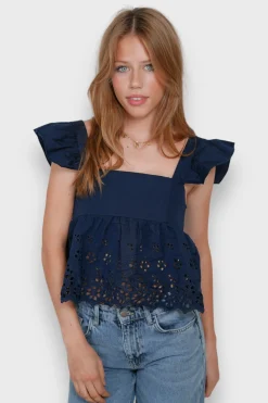 Meet Me There Tops|Lily Top Navy