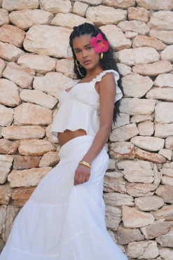Meet Me There Skirts|Maxi Skirt White