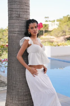 Meet Me There Skirts|Maxi Skirt White