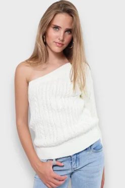 Meet Me There Cardigans And Sweaters|One Sleeve Sweater White