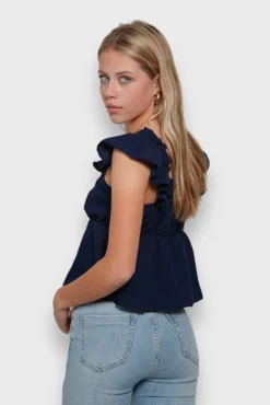 Meet Me There Tops|Sandy Top Navy