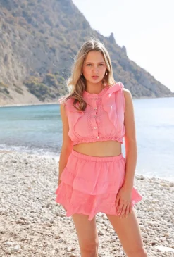 Meet Me There Tops|Sunshine Blouse Coral