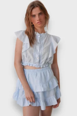 Meet Me There Tops|Sunshine Blouse Light Blue