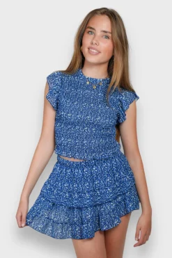 Meet Me There Tops|Wildflower Top Blue